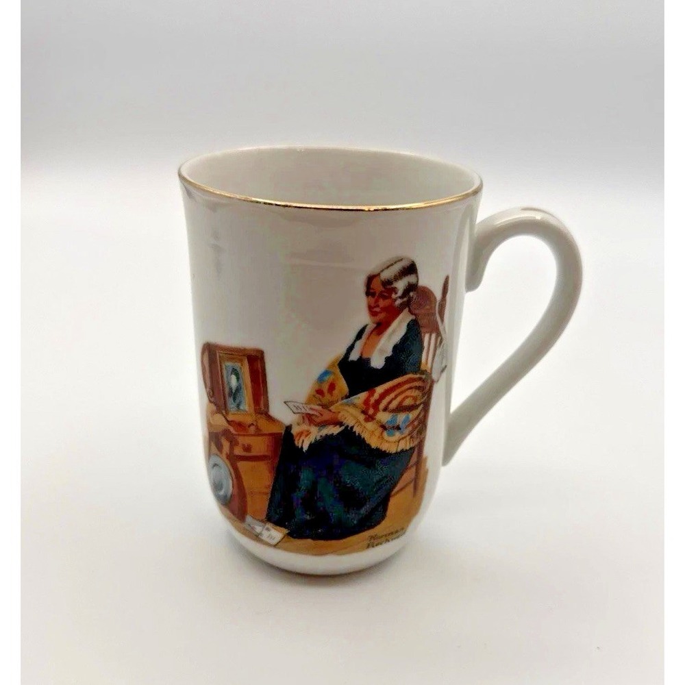 Vintage Norman Rockwell Museum‎ Collection 1982 Coffee Tea Cup Mug "Memories"